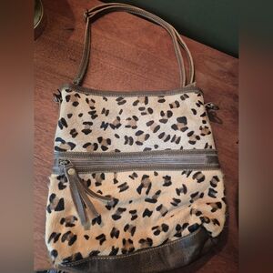 Leopard Print Hairon Shoulder Bag
